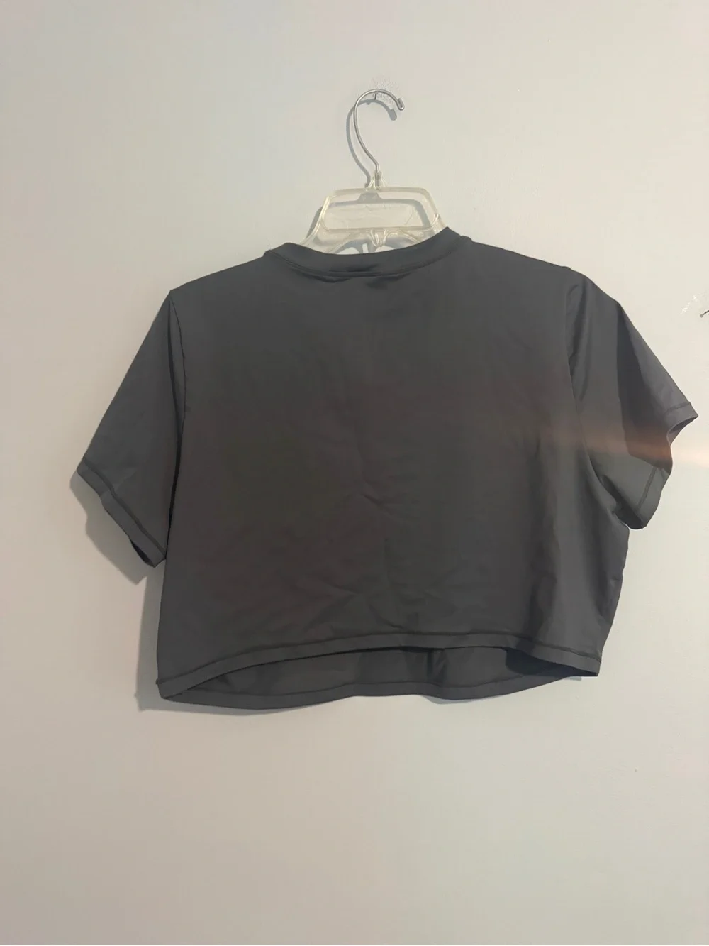 SKIMS Charcoal Grey Cropped Tee Swim Top 3X